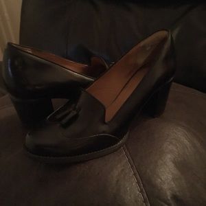 Clarks Black tassel loafers